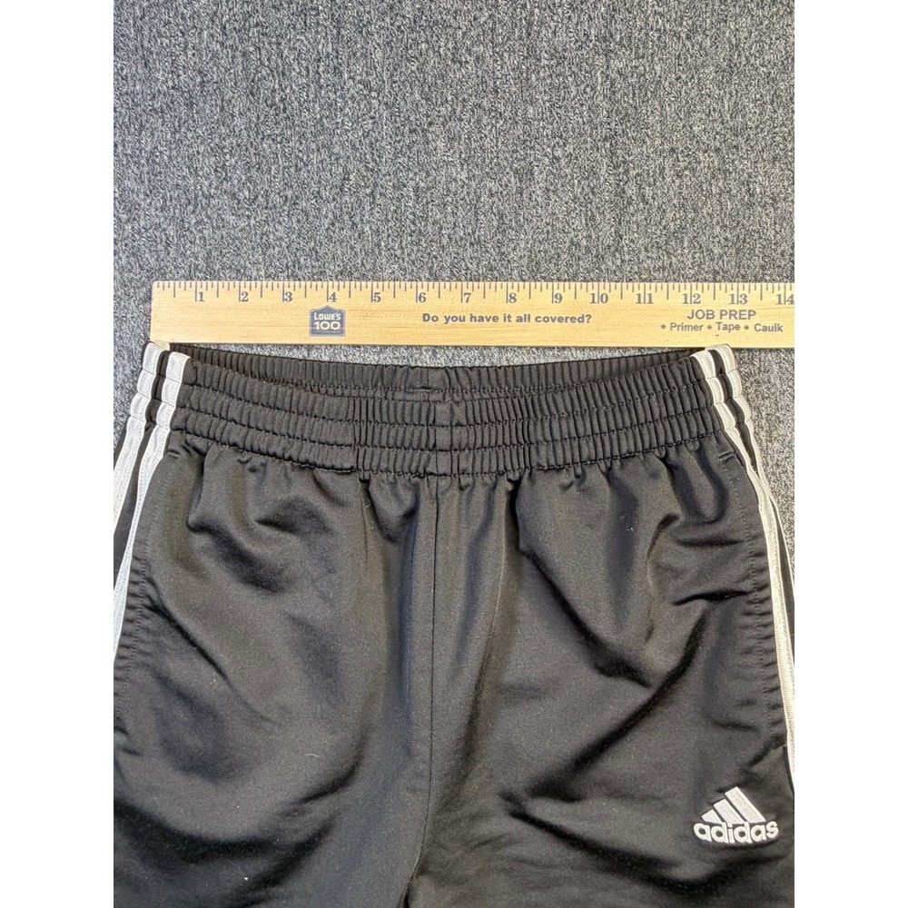 Adidas Boys Track Pants Black White 3-Stripe Joggers Size L 14/16 AR5645 - Picture 4 of 8